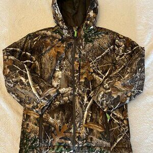 Realtree Edge Youth Camo Hooded Full Hunting Jacket size XL